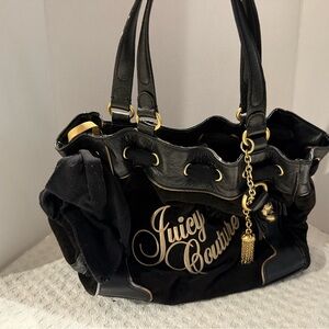 Juicy Couture Black Tote with Gold Accents